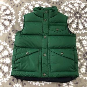 Lands End Boys size M (5/6) dark green puffer vest